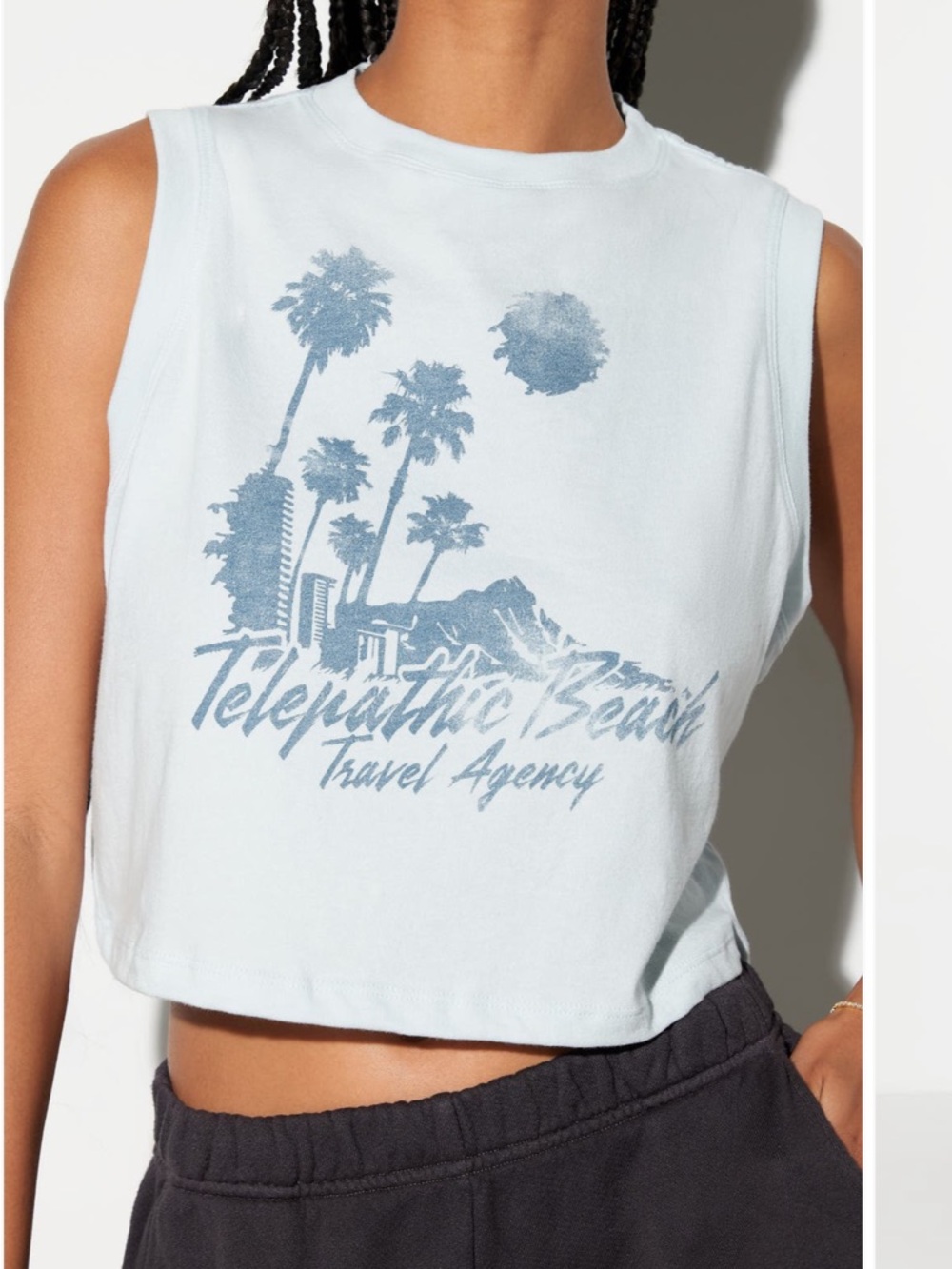 Spiritual Gangster Telepathic Crawford Cropped Tank NWT Size XL